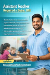 Assistant Teacher Required in Dubai