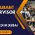 Restaurant Supervisor Required in Dubai