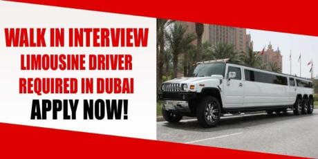 WALK IN INTERVIEW LIMOUSINE DRIVER REQUIRED IN DUBAI