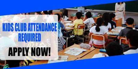 KIDS CLUB ATTENDANCE REQUIRED IN DUBAI