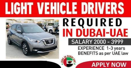 LIGHT VEHICLE DRIVERS REQUIRED IN DUBAI -