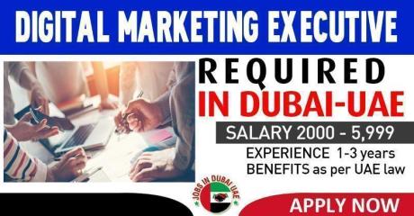 DIGITAL MARKETING EXECUTIVE REQUIRED IN DUBAI