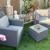 Outdoor sofa set 2 seats and 1 middle table